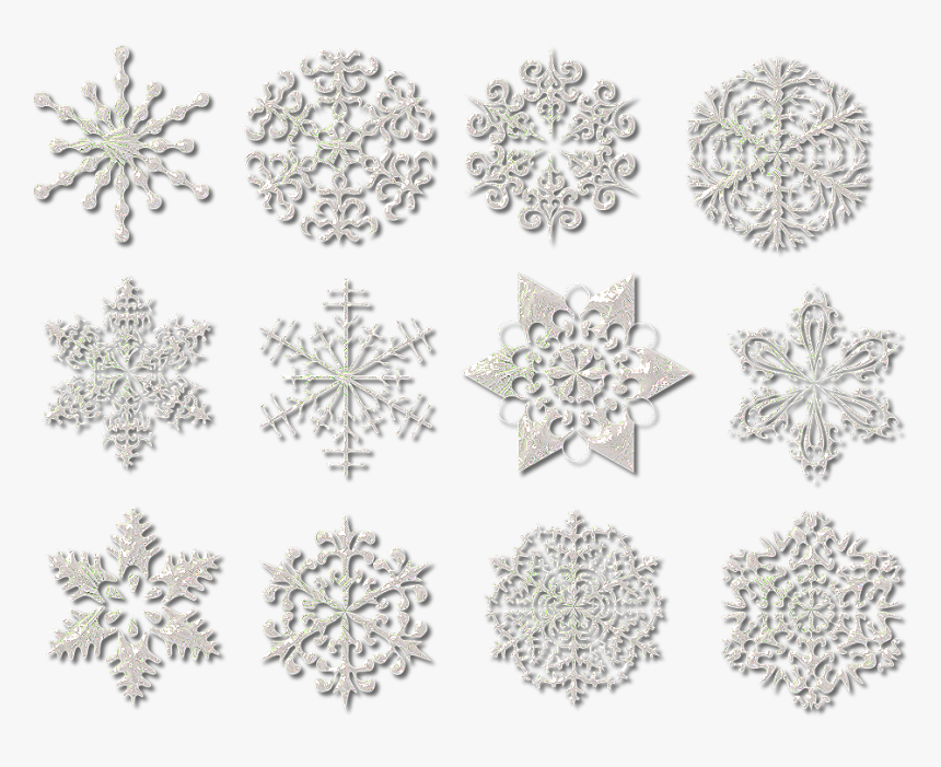 Gray White Snowflake Png Transparent - Фотошоп Снежинка Пнг, Png Download, Free Download