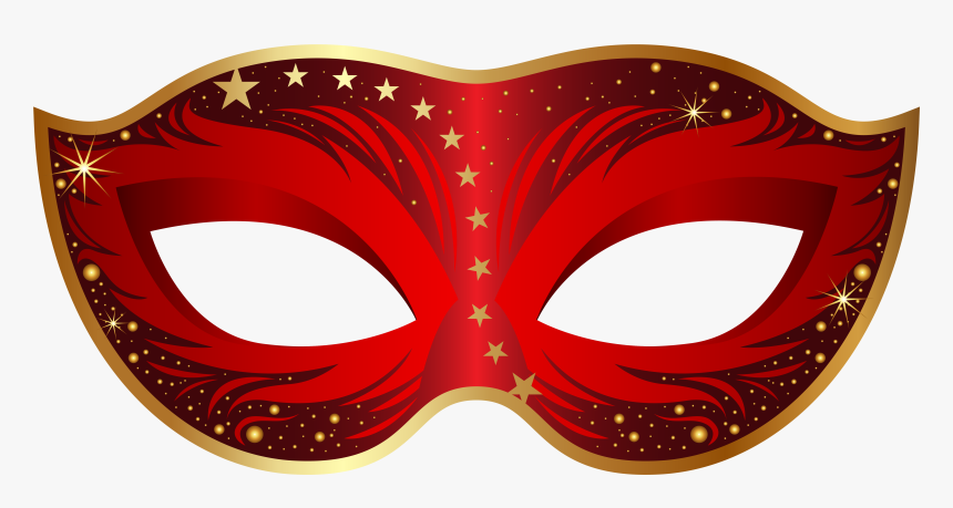 Red Carnival Mask Clip Art Image - Red Mardi Gra Mask, HD Png Download, Free Download