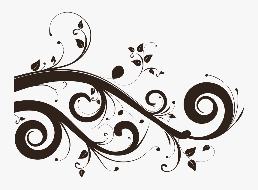 Psd Emplate Floral Swirls - Clip Art Flourishes, HD Png Download, Free Download