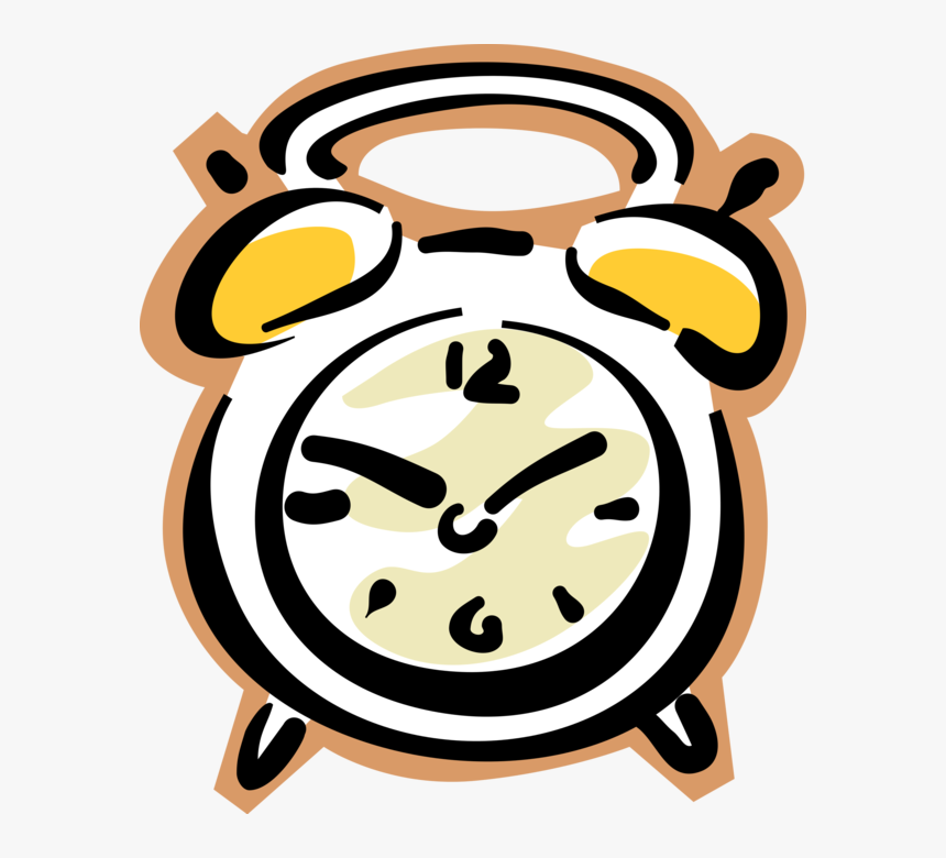 Vector Illustration Of Alarm Clock Ringing Its Morning - Fbi Crime Clock 2000, HD Png Download, Free Download