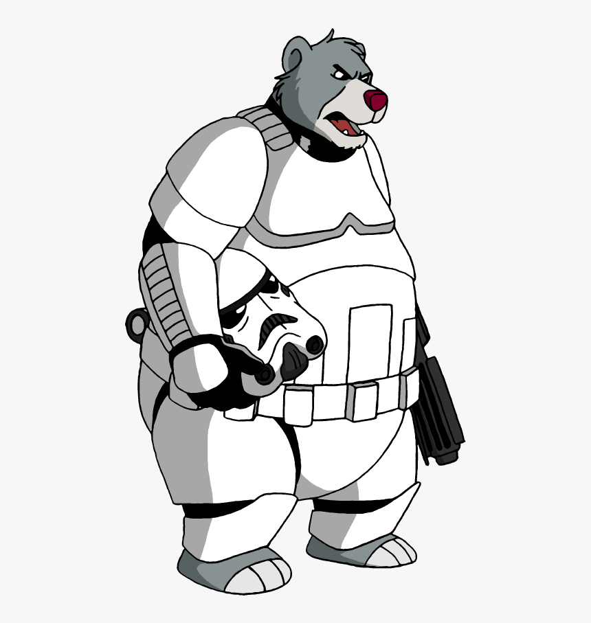 Stormtrooper Baloo By Lionkingrulez - Stormtrooper Line Art, HD Png Download, Free Download