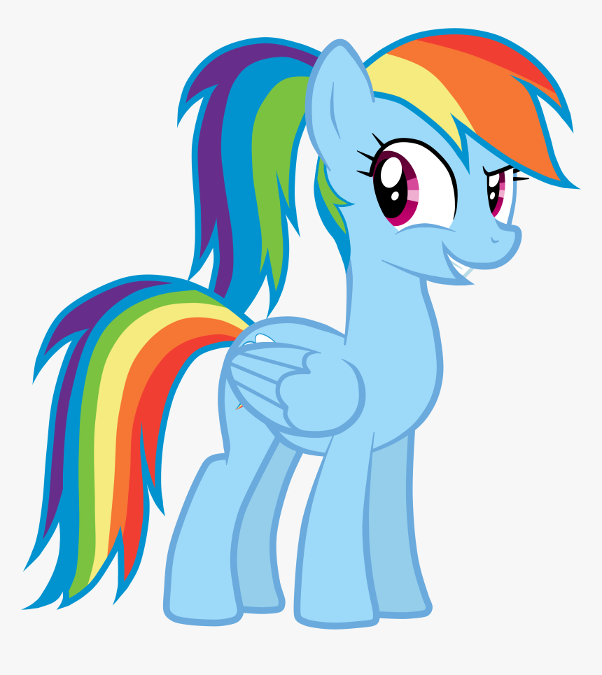 Ponytail Clipart Horse Tail - Rainbow Dash New Hairstyle, HD Png Download, Free Download