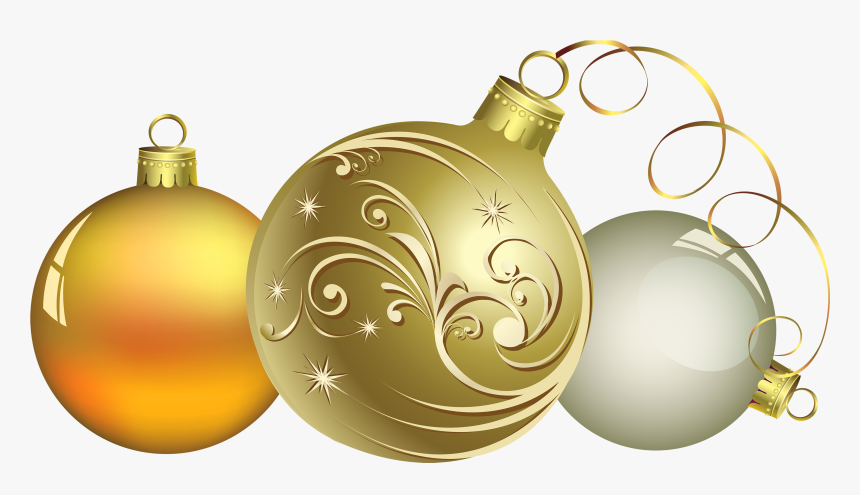 Christmas Decoration Png - Gold Christmas Decor Png, Transparent Png, Free Download