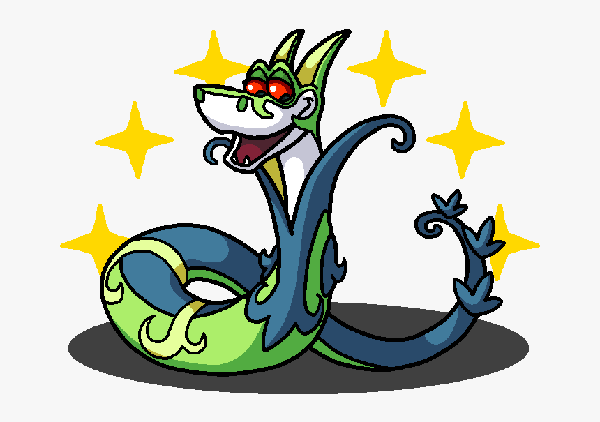 Shiny Serperior Kaa By Shawarmachine - Jungle Book Pokemon, HD Png Download, Free Download