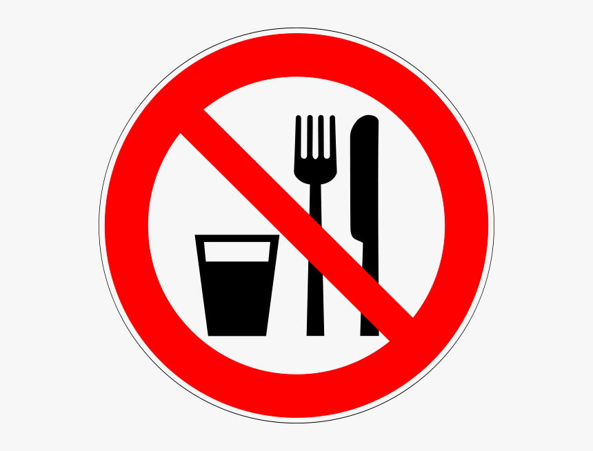 Food And Drinks Prohibited Sign - Eating Or Drinking Sign, HD Png Download, Free Download