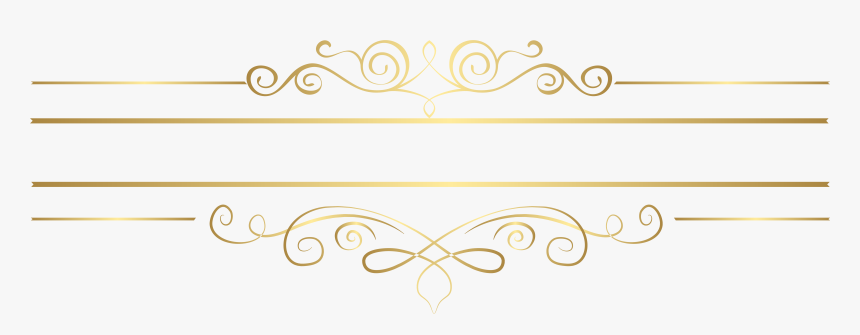 Gold Decorative Lines Png Transparent Background - Gold Fancy Lines Png, Png Download, Free Download