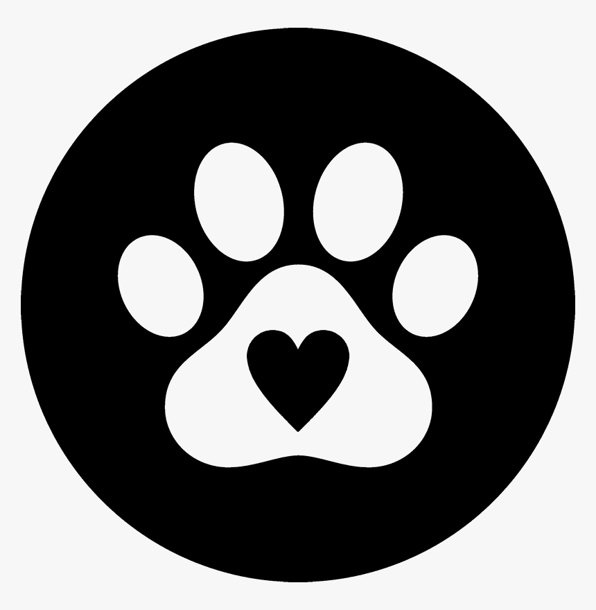 Pawprint Clipart Dog Tracks - Paw Print Heart Clipart Png, Transparent Png, Free Download