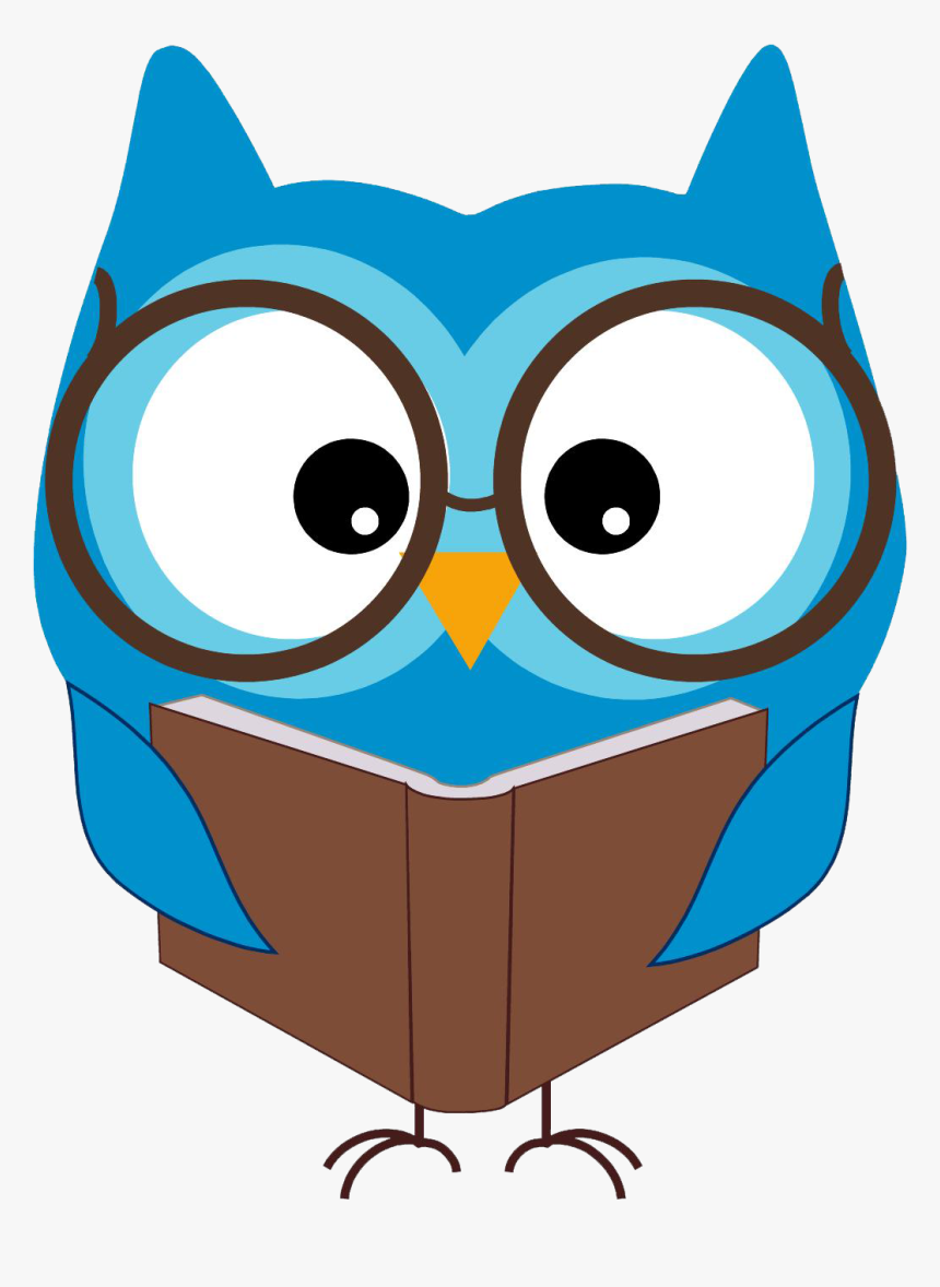 Reading Owl Clip Art - Owl Reading Clipart, HD Png Download, Free Download