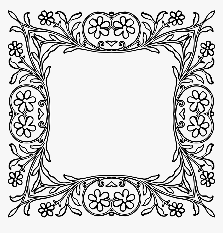 Square Clipart Jpeg - Vector Free Vintage Full Page Frame, HD Png Download, Free Download