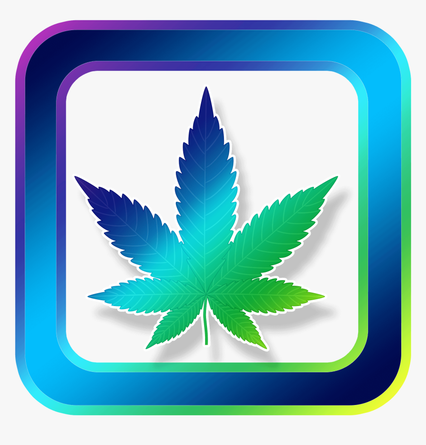 Marijuana Leaf Icon Png - Clipart Cannabis Leaf, Transparent Png, Free Download