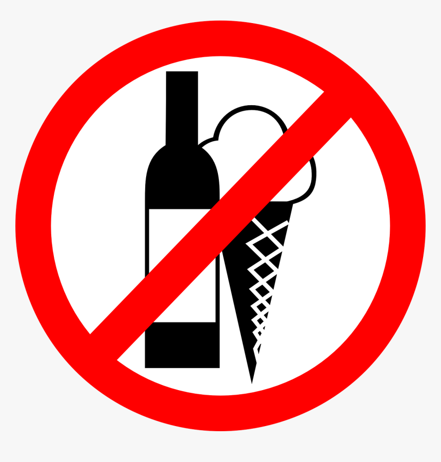 Sign No Drinks, No Ice Cream Svg Clip Arts - Do Not Go Straight Sign, HD Png Download, Free Download