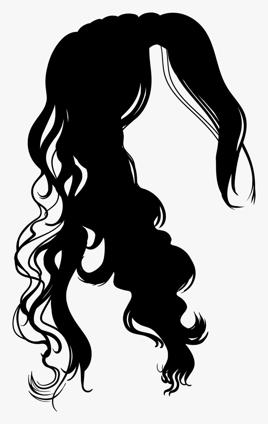 Afro Hair Cliparts - Woman Hair Silhouette Png, Transparent Png, Free Download