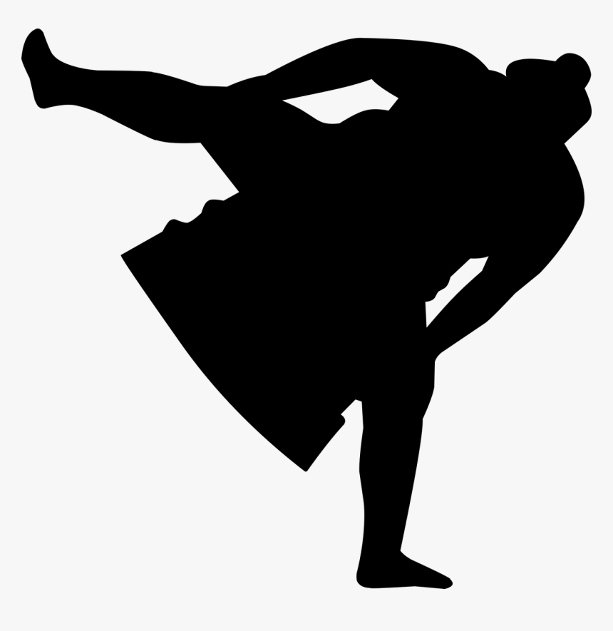 Sumo, Wrestler, Silhouette, Wrestling, Sport, Action - Sumo Silhouette, HD Png Download, Free Download