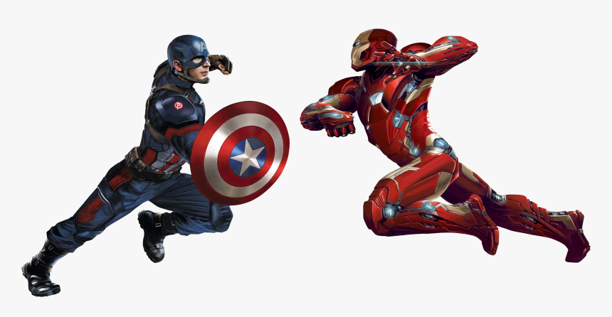 Cap Vs Im Cw Render - Captain America Vs Iron Man No Background, HD Png Download, Free Download