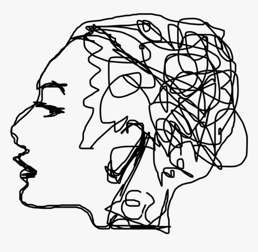 Psicología, Mente, Pensamientos, Pensamiento, Miedo - Mental Health Line Drawing, HD Png Download, Free Download