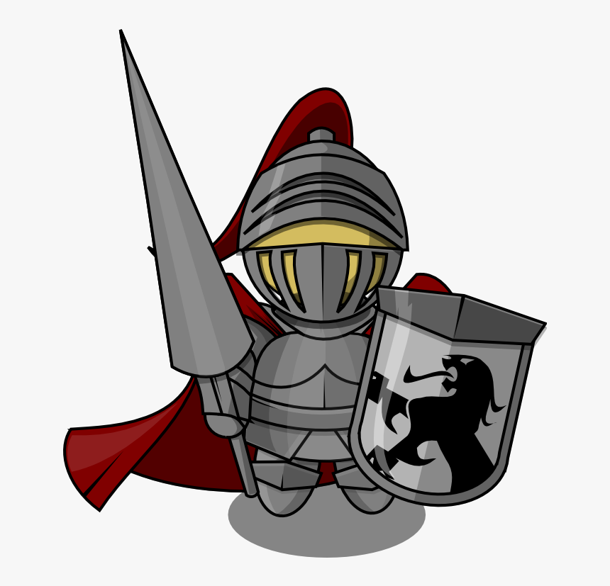 Free Clip Art Obr - Medieval Knight Cartoon Png, Transparent Png, Free Download