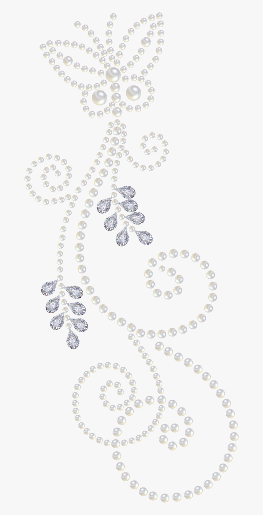 Transparent White Snowflake Png - Pearls With Transparent Background, Png Download, Free Download