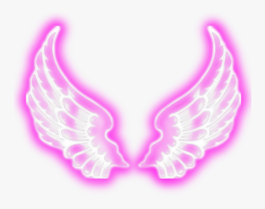 Angel Emoji Png - - Neon Pink Angel Wings, Transparent Png, Free Download