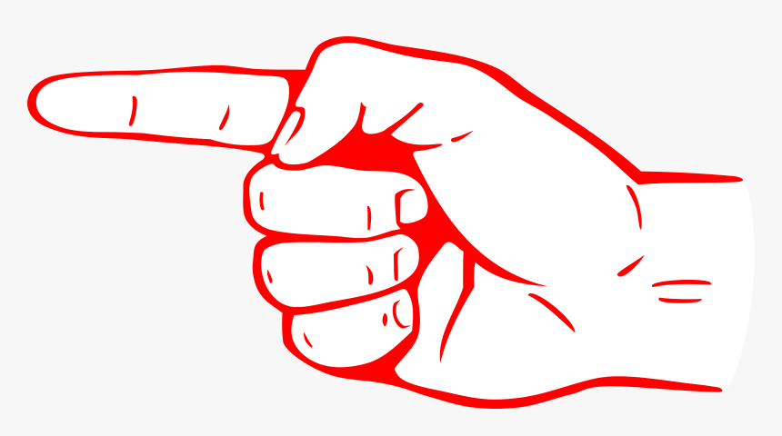 Pointing Finger Free Clipart Middle Finger Clip Art - Pointing Red Finger Png, Transparent Png, Free Download