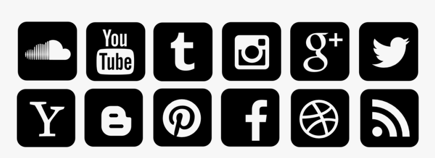 Social Networks, Icons, Twitter, Like, Facebook - Icone Réseaux Sociaux Noir, HD Png Download, Free Download