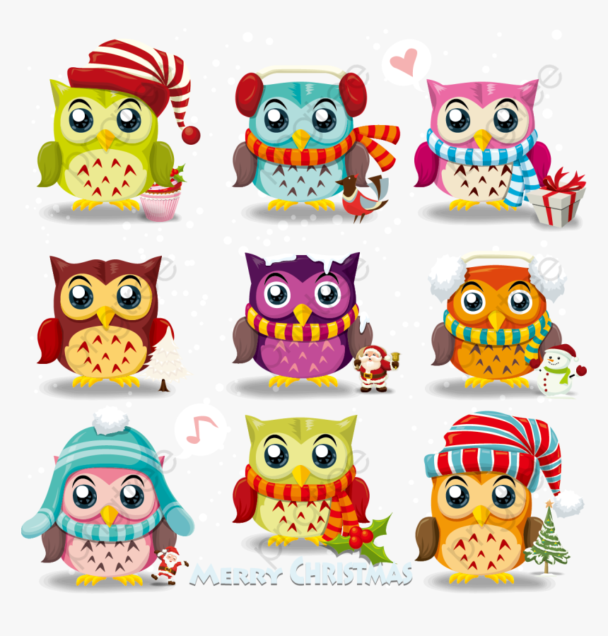 Owl,clip Figure,graphics,toy,bird Of Prey - Cartoon Cute Owls, HD Png Download, Free Download