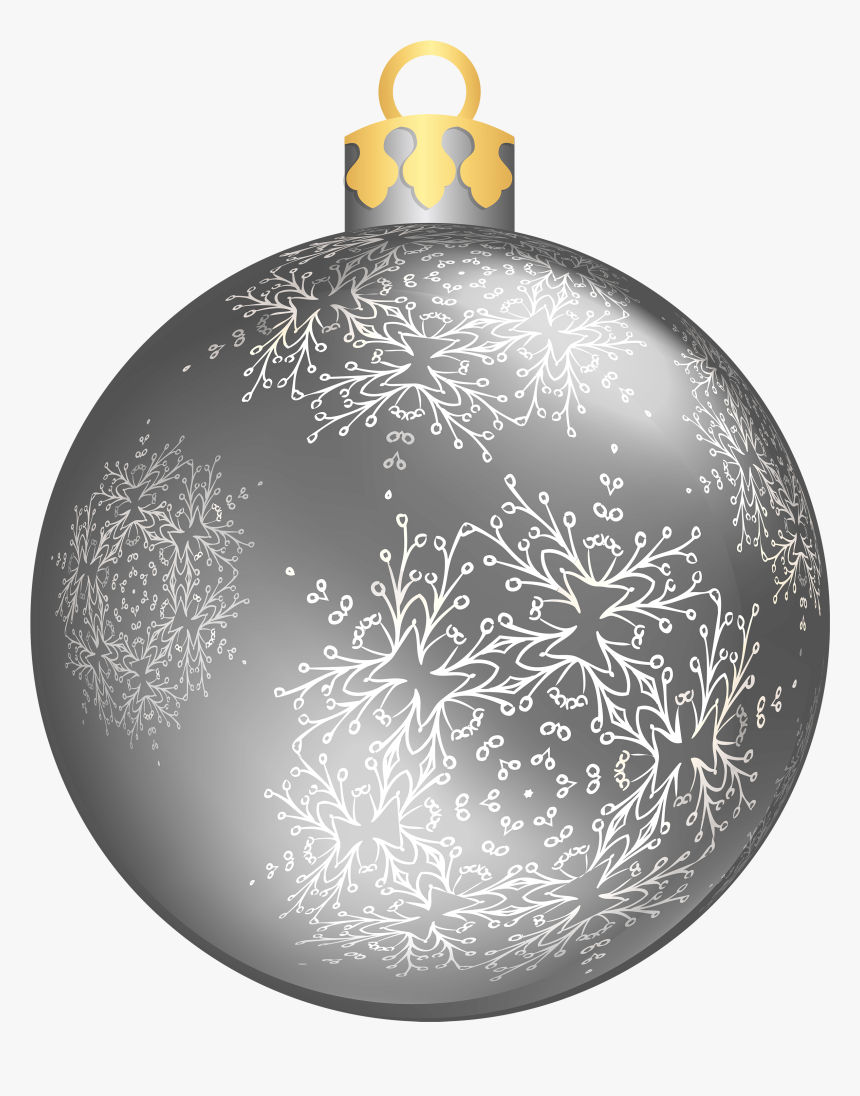 Silver Christmas Ball Png Clipart - Silver Christmas Ball Png, Transparent Png, Free Download