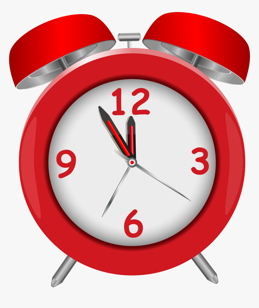 Clock Clipart Red, HD Png Download, Free Download