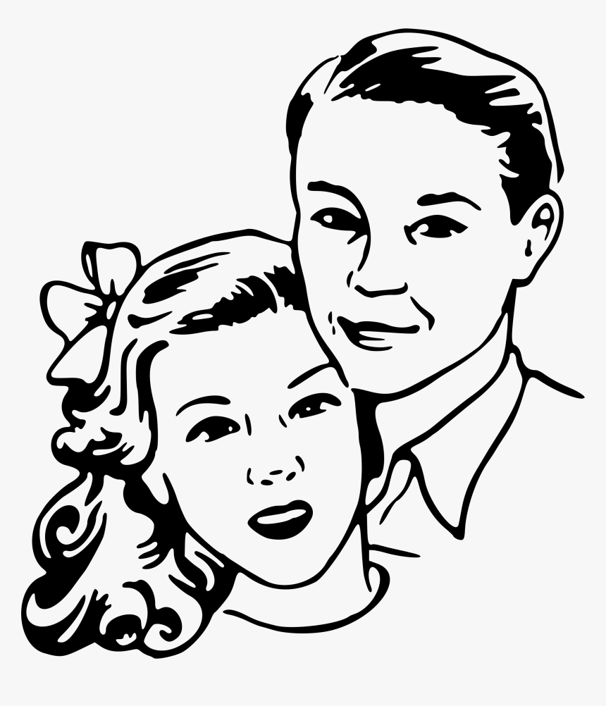 Couple Clipart Black And White, HD Png Download, Free Download