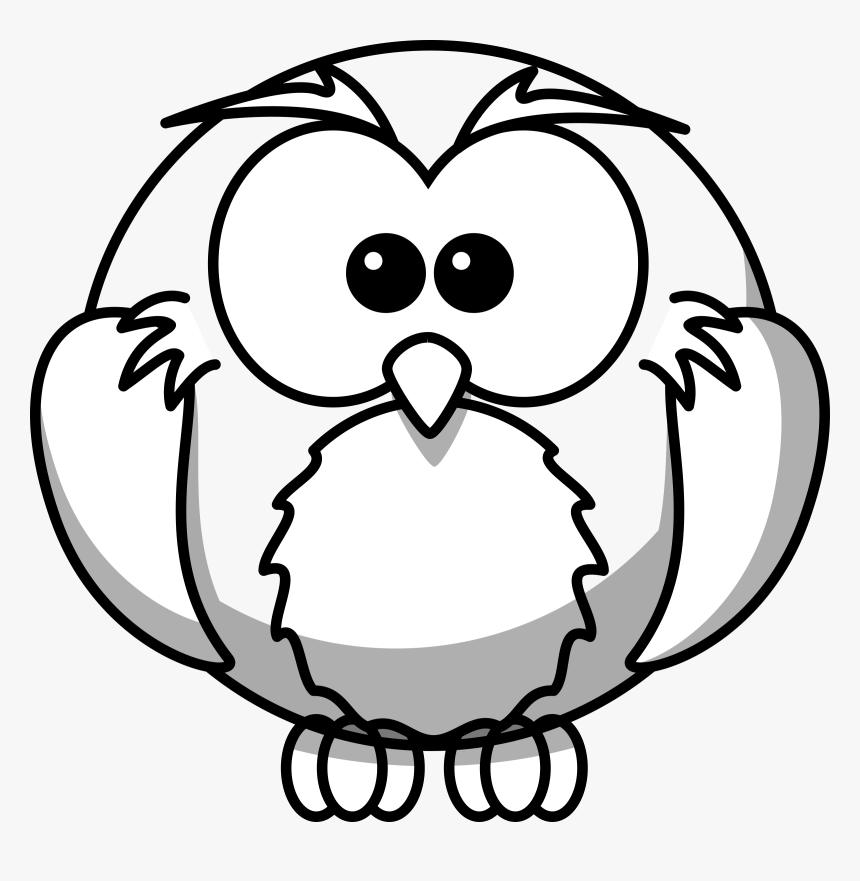 Art,symmetry,monochrome Photography - Black And White Cartoon Owl, HD Png Download, Free Download