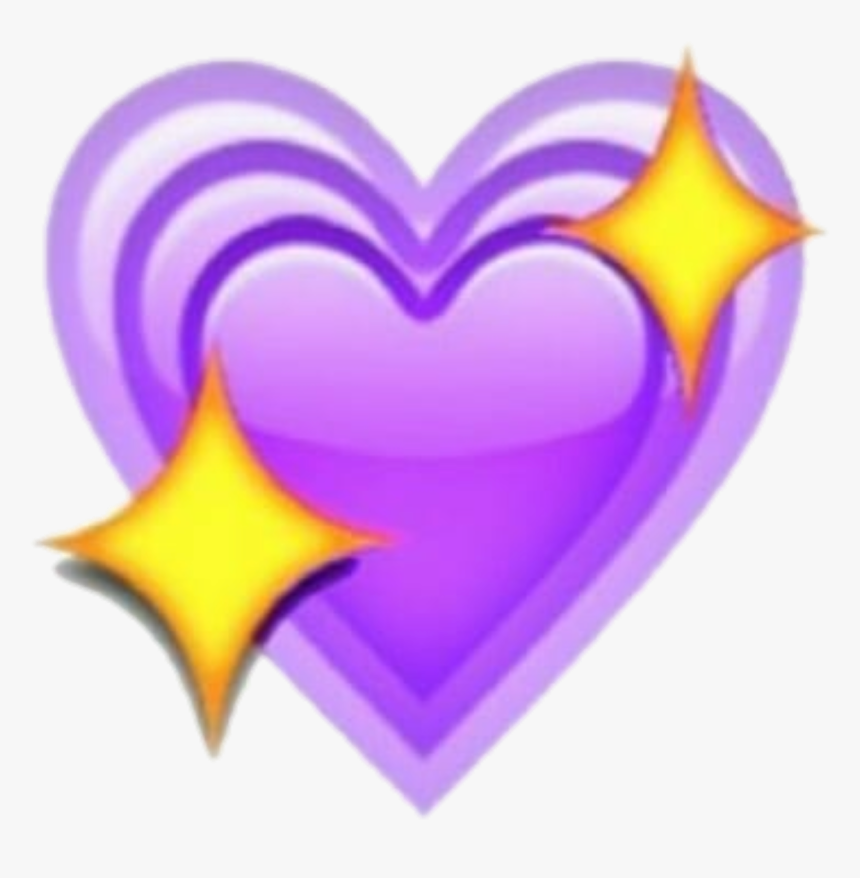 Transparent Heart Emoticon Png - Yellow And Purple Heart Emoji, Png Download, Free Download