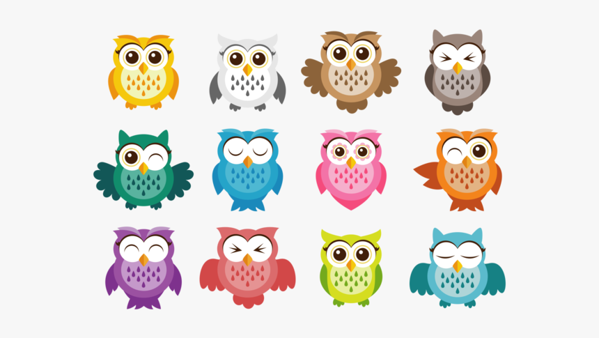 Owl Free Vector Art - Owl Stickers, HD Png Download, Free Download