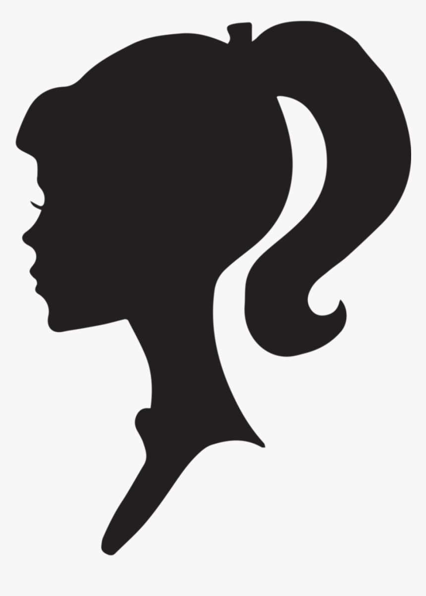 Female Silhouette Head Face Icon - Barbie Silhouette, HD Png Download, Free Download