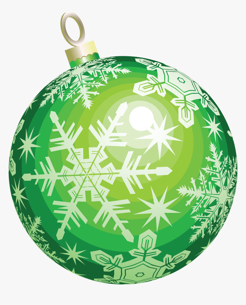 Green Christmas Ornament Ball - Green Christmas Ball Transparent Background, HD Png Download, Free Download