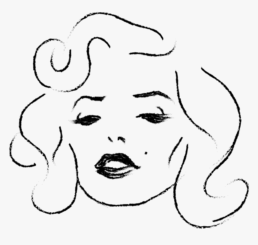 Marilyn Monroe Woman Face - Marilyn Monroe Line Drawing, HD Png Download, Free Download