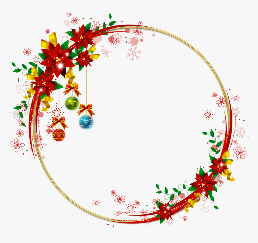 Round Transparent Png Gold Christmas Photo Frame With - Happy New Year Special, Png Download, Free Download
