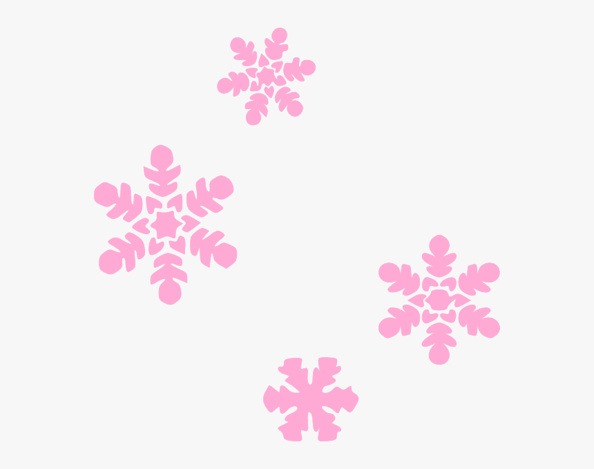 Snowflakes Light Pink Clip Art - Pink Snowflake Clipart Transparent Background, HD Png Download, Free Download