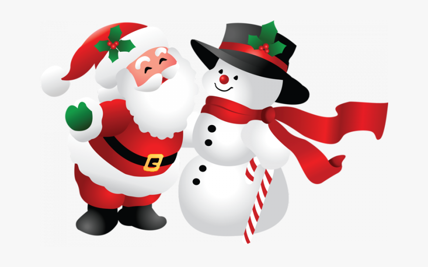 Download Santa Claus Png Transparent Images Transparent - Santa And Snowman Clipart, Png Download, Free Download