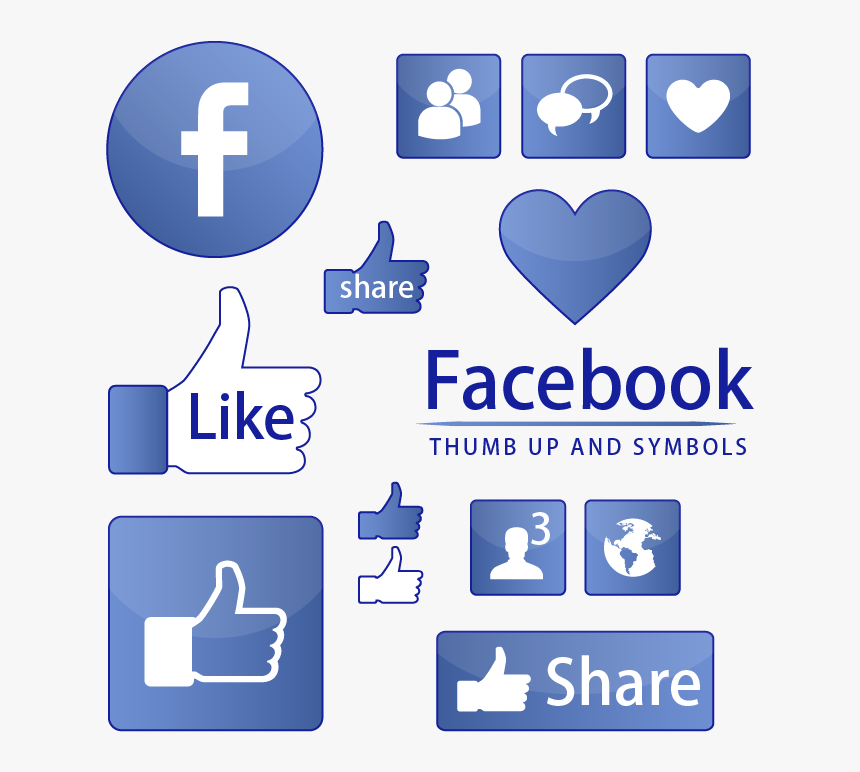 Facebook Like Button Symbol - Vector Facebook Png Icon, Transparent Png, Free Download