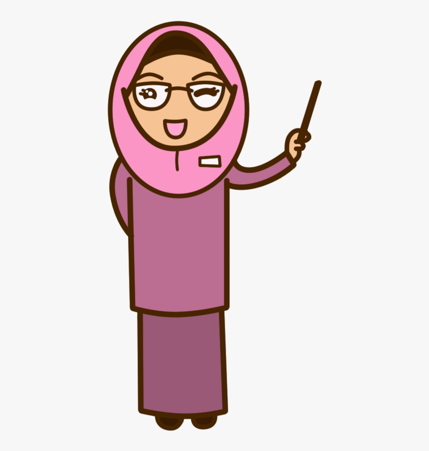 Hanimofa Muslimah Teacher Clip - Muslimah Teacher Cartoon, HD Png Download, Free Download