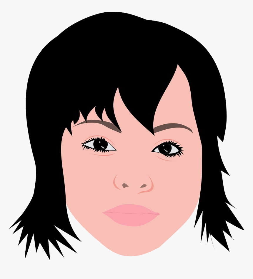 Face Woman Beauty Free Picture - Transparent Short Hair Clipart, HD Png Download, Free Download