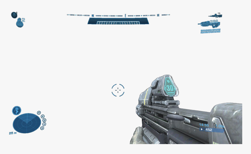 Halo Hud Png - Halo Reach Hud Png, Transparent Png, Free Download