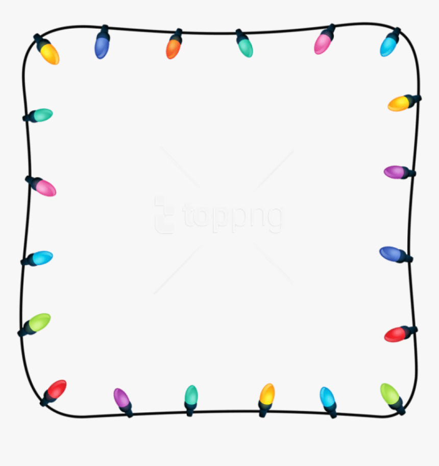 Christmas Lights Frame Png - Christmas Lights Clipart Png, Transparent Png, Free Download