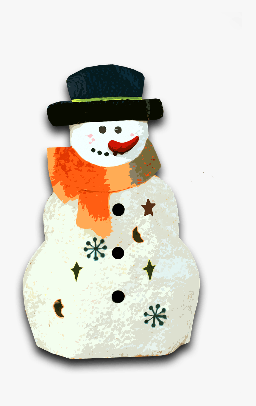 Snowman Orange Scarf - Snowman, HD Png Download, Free Download