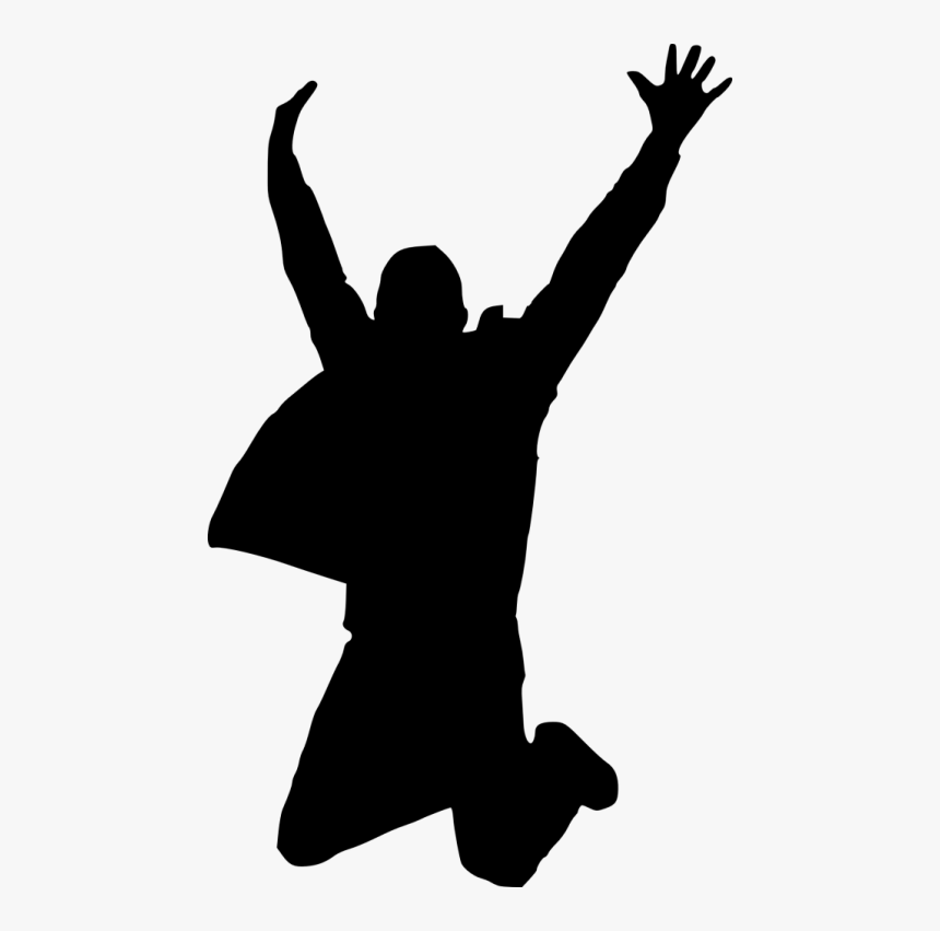 Happy Jump Silhouette Png - Person Jumping Silhouette Png, Transparent Png, Free Download