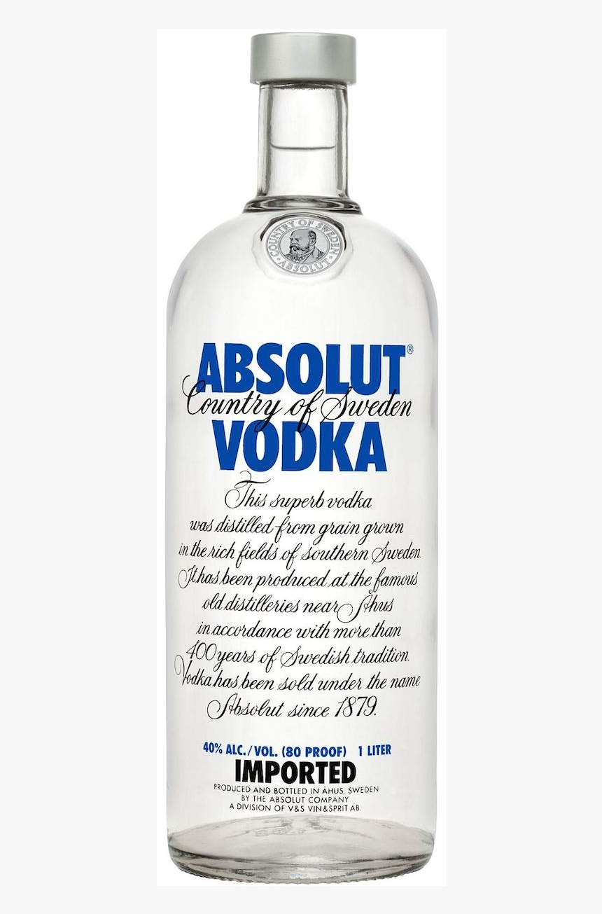 Absolut Vodka Bottle Vector, HD Png Download, Free Download