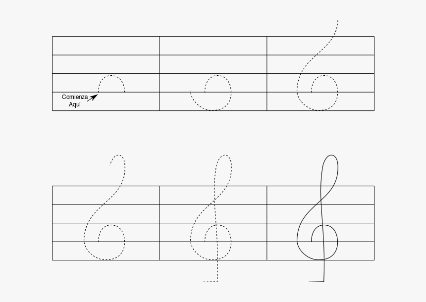 Draw Treble Clef Pdf, HD Png Download, Free Download