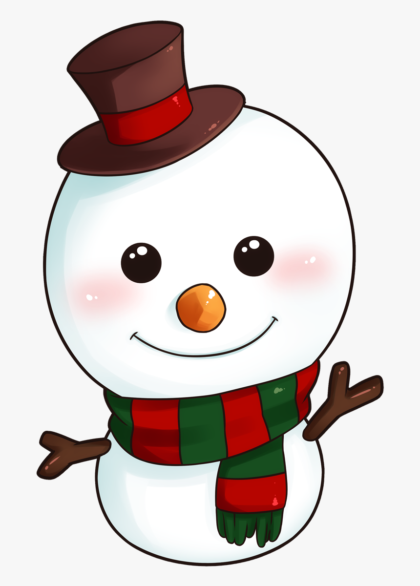 Sand Snowman Png - Cute Snow Man Cartoon, Transparent Png, Free Download