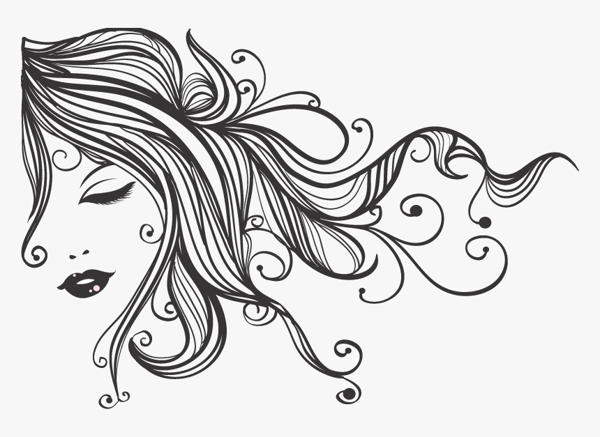 Transparent Hair Salon Clipart - Girl Vector Design, HD Png Download, Free Download