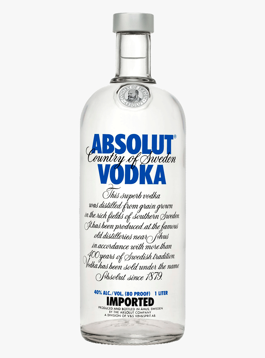 Absolut Vodka Bottle Vector, HD Png Download, Free Download