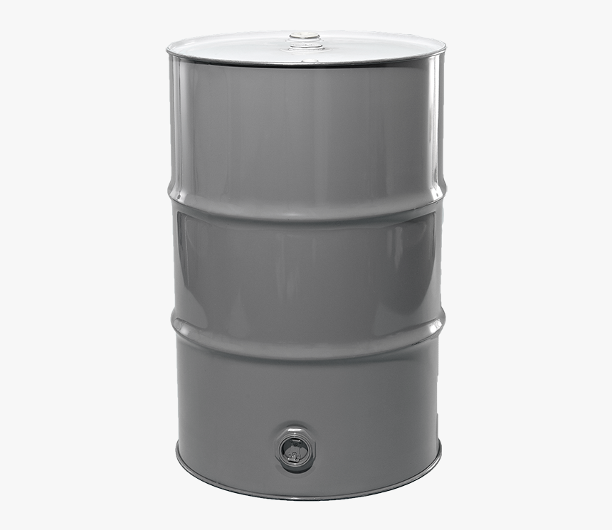 55 Gallon Grey Tight Head Unlined Steel Drum W/nylon - Gray Metal Drum, HD Png Download, Free Download